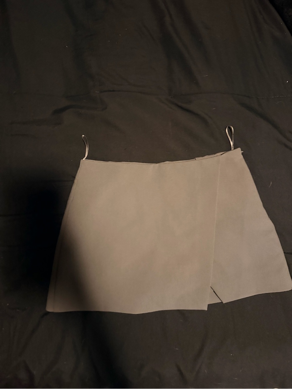 Zara Gray Wrap-Front Skort